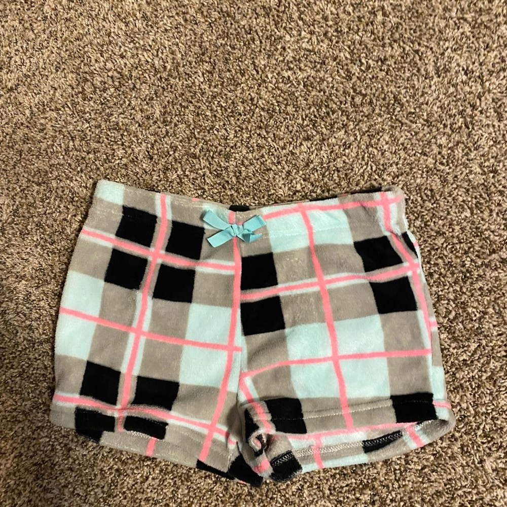 Plaid Fleece Kids Shorts